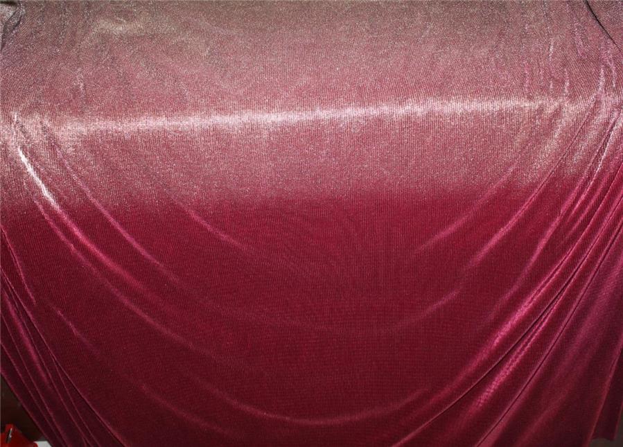 Gold & Maroon Ombre Pleated Fabric ~ 60&quot; Wide