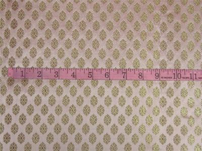 Brocade fabric rose pink x metallic gold color 44&quot;wide