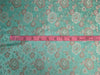 Silk Brocade fabric Green and dusty rose pink 44&quot;BRO642[5]