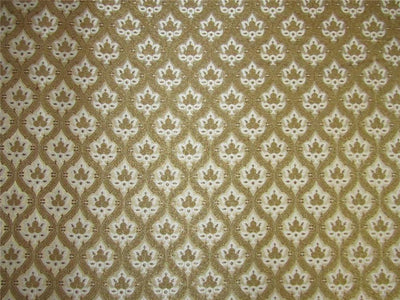 Brocade fabric ivory/cream x metallic gold color 44&quot;wide