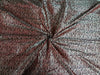 Pure Silk BROCADE FABRIC Red,Black &amp; Light Gold Color