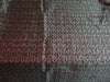Pure Silk BROCADE FABRIC Red,Black &amp; Light Gold Color