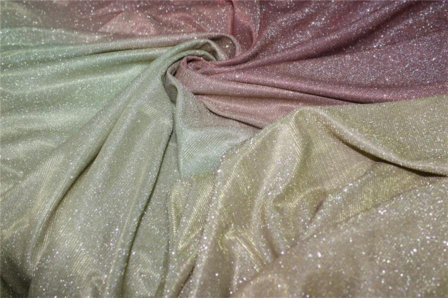 Purple/Pink x Silver color Ombre shimmer Lycra fabric ~ 58&quot; wide.