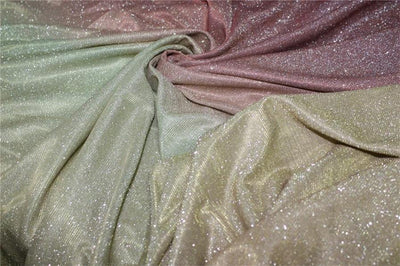 Purple/Pink x Silver color Ombre shimmer Lycra fabric ~ 58&quot; wide.