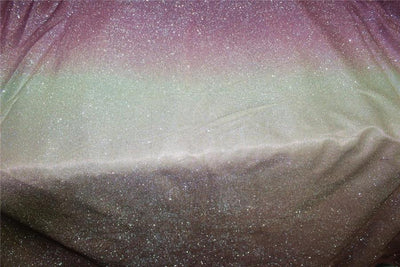 Purple/Pink x Silver color Ombre shimmer Lycra fabric ~ 58&quot; wide.