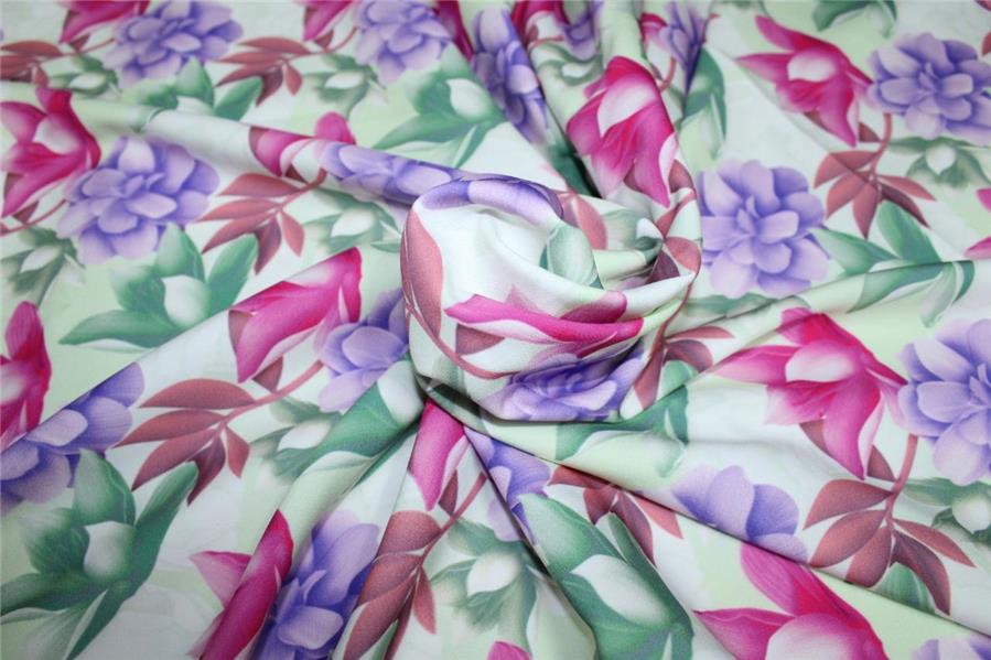 Scuba Crepe Stretch Jersey Knit Dress fabric 58 wide digital print