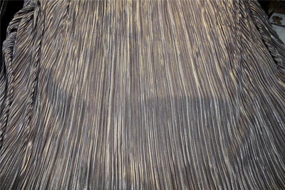 Grey x Gold Lurex Pleated Fabric ~ 58&quot; wide