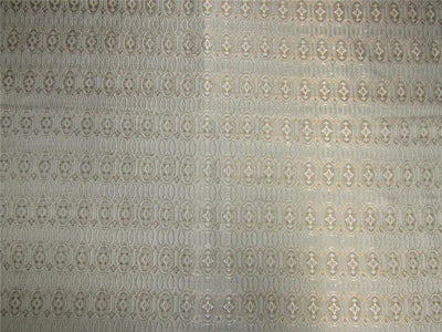 Brocade Fabric silver grey x brown color 44&quot; WIDE