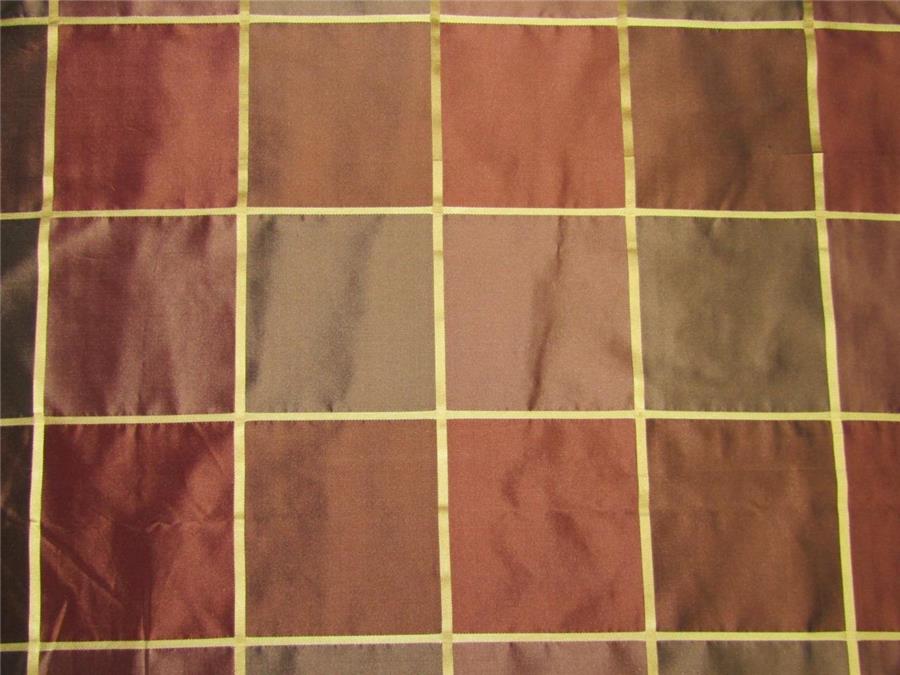 Silk taffeta 4 x 4 "plaids w/satin stripes  54" WIDE TAF#CS5