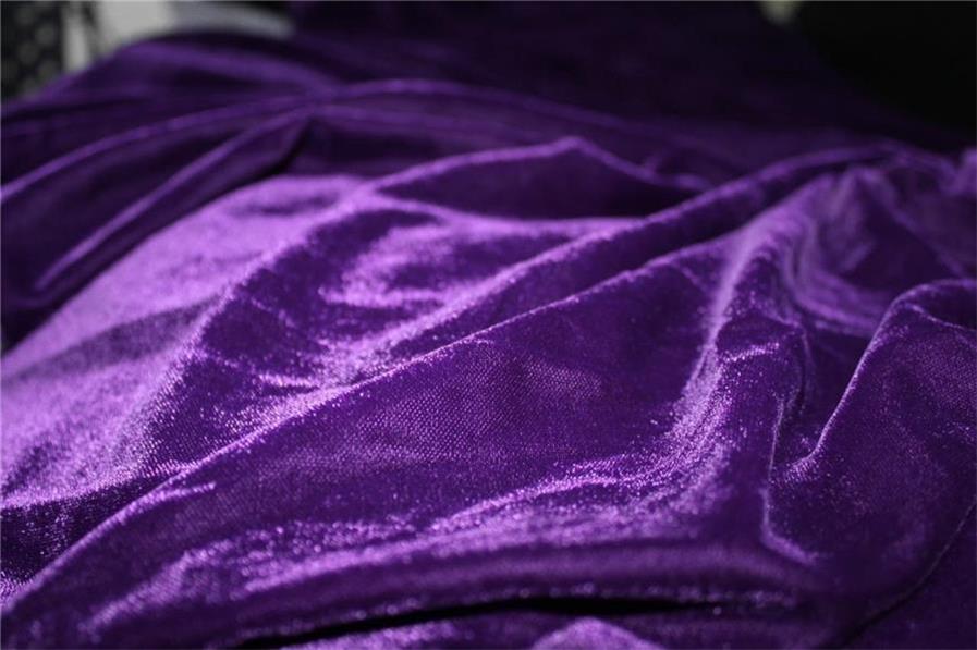 100% Micro Velvet Bright Purple Fabric ~ 44&quot; wide [9147]