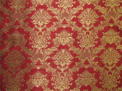 Brocade Fabric Dark red x Gold Color 56" wide BRO653[4]
