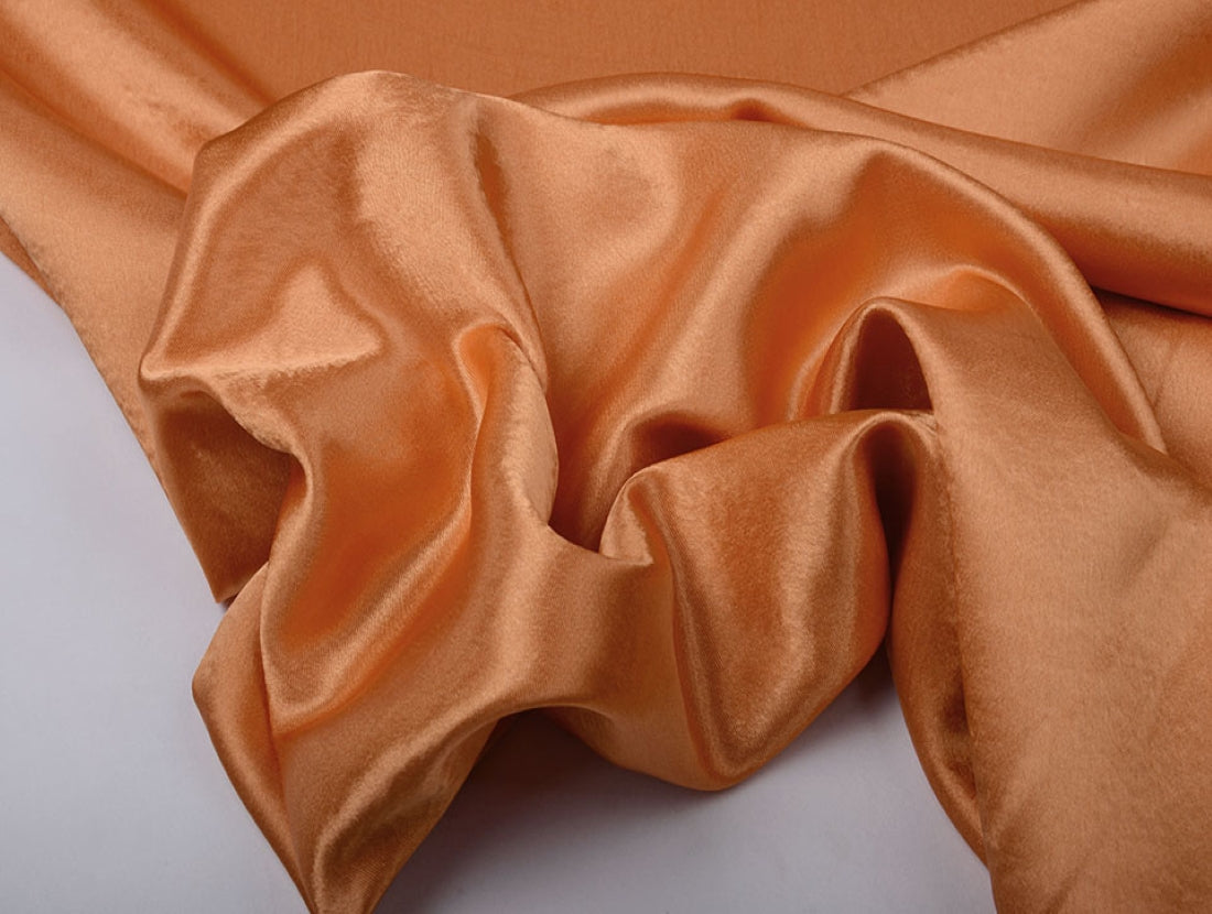 Carrot Orange viscose modal satin weave fabric ~ 44&quot; wide.(101)