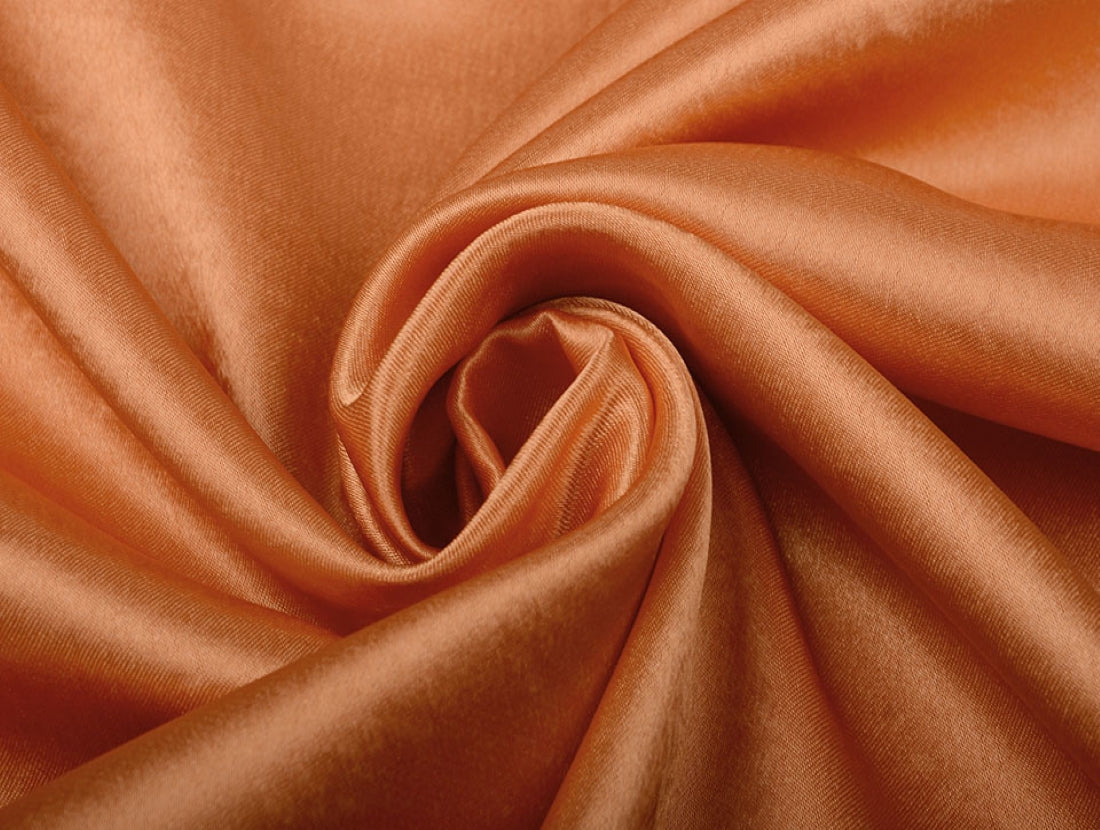 Carrot Orange viscose modal satin weave fabric ~ 44&quot; wide.(101)