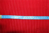 Knitted velvet stripe red color fabric 60" wide [9156]