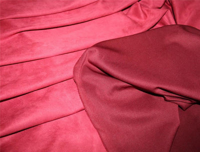 Burgundy Color Scuba Suede Knit fashion wear fabric ~ 59&quot; wide[9166]