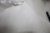 Off White color Polyester Pleated Fabric ~ 58&quot; Wide