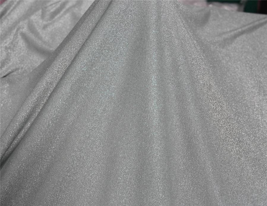 Silver color shimmer Lycra fabric ~ 58&quot; wide.