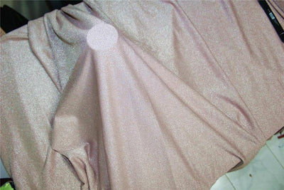 Nude Cream x Silver color shimmer Lycra fabric ~ 58&quot; wide.