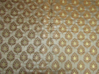 Brocade fabric brown x metallic gold 44" WIDE BRO654[6]
