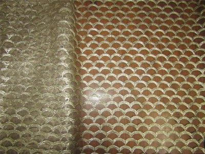 Gold Net With Gold Embroidery Fabric 44&quot; wide