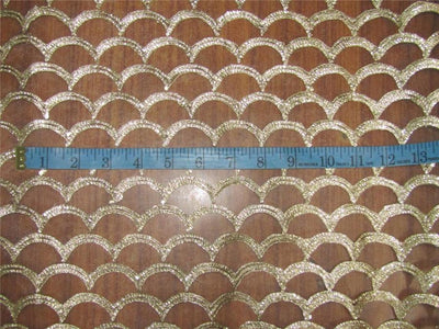 Grey Net With SILVER Embroidery Fabric 44&quot; wide