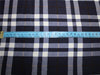 Rayon Plaids Fabric Dark navy blue and ivory color 54&quot;wide