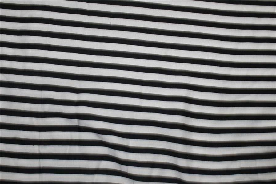 Cotton Satin / Rayon Printed fabric black x ivory color 44&quot; wide