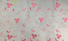 100% Cotton organdy fabric floral candy pink embroidered [9224]