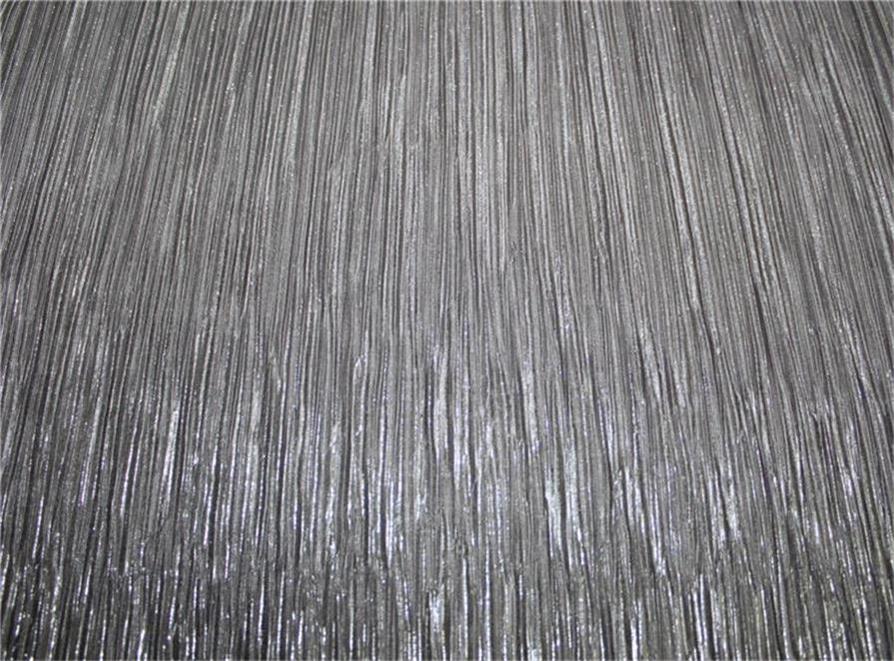 Grey x Silver Lurex Pleated Fabric ~ 58&quot; wide