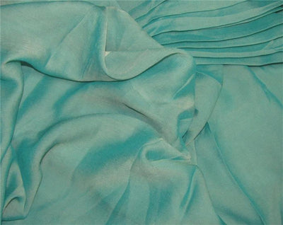 Ocean green color crinkle chiffon fabric 44&quot; wide PKT#7