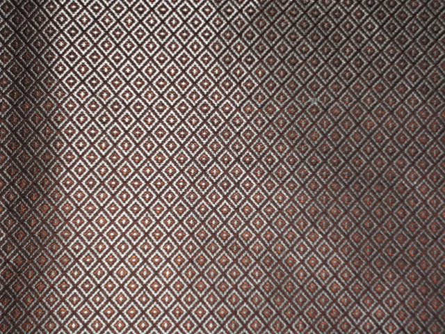 Silk Brocade Fabric Golden Brown,Silver Ivory &amp; Black Color 44" wide BRO308[1]