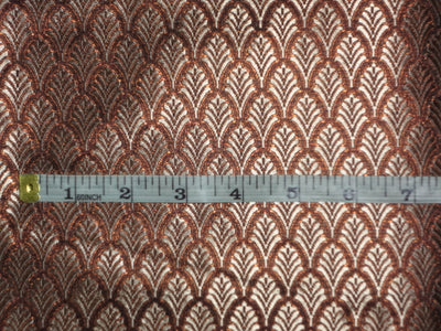 Silk Brocade Fabric Black,Golden Brown &amp; Light Gold Color 44" wide BRO307[2]