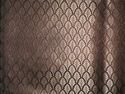 Silk Brocade Fabric Black,Golden Brown &amp; Light Gold Color 44" wide BRO307[2]