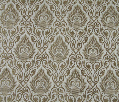 Brocade jacquard ivory x metallic dull gold 44" wide BRO667[1]