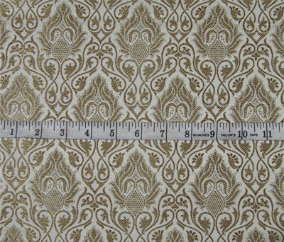 Brocade jacquard ivory x metallic dull gold 44" wide BRO667[1]