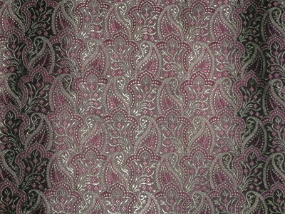 Silk Brocade fabric Pink,Light Gold &amp; Black Color 44" wide BRO308[2]