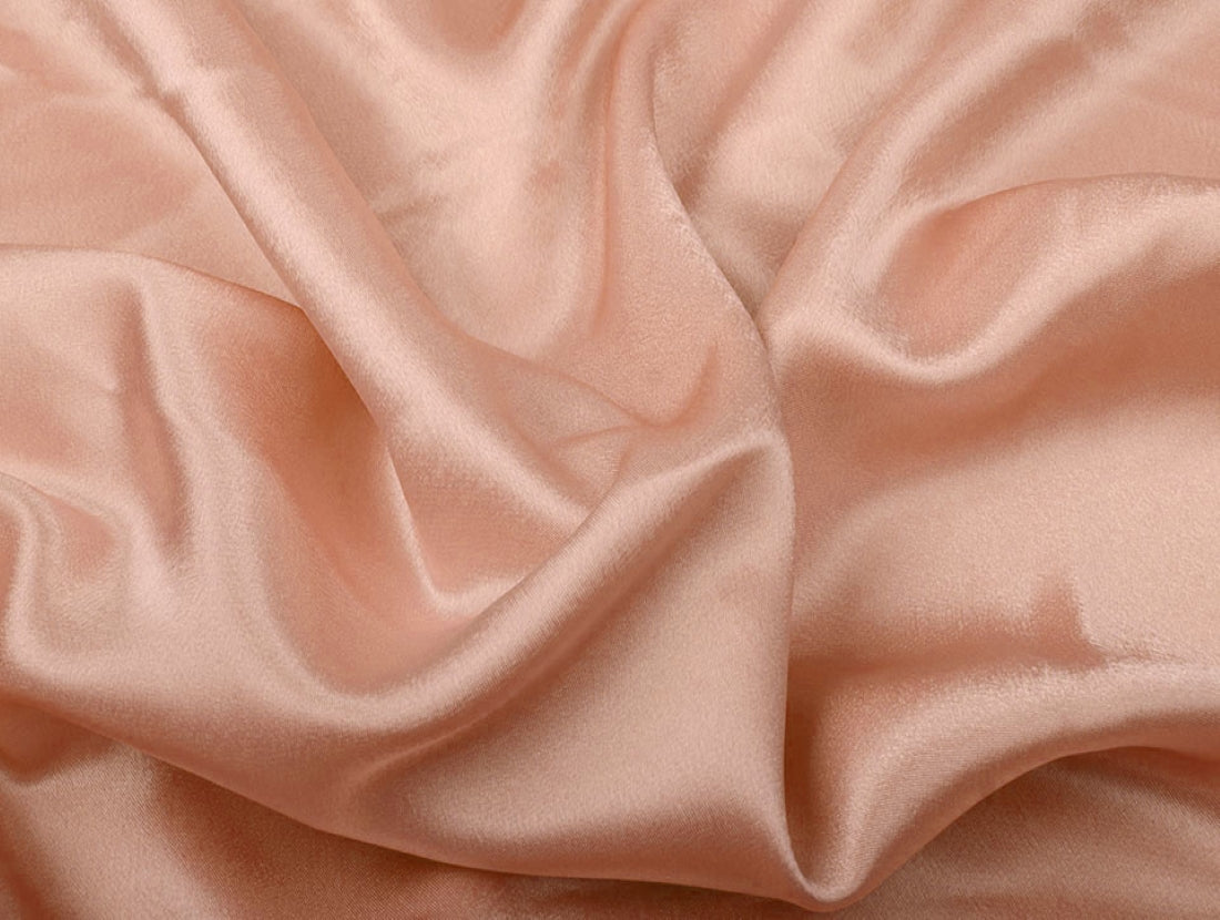 Powder Peach viscose modal satin weave fabric ~ 44&quot; wide.(103)