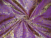 SILK BROCADE FABRIC Dark Purple,Metallic & Flaming Gold color 54" wide BRO315[1]