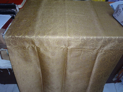 Silk Brocade Fabric Metallic Gold &amp; Light Gold 44" wide BRO316[4]