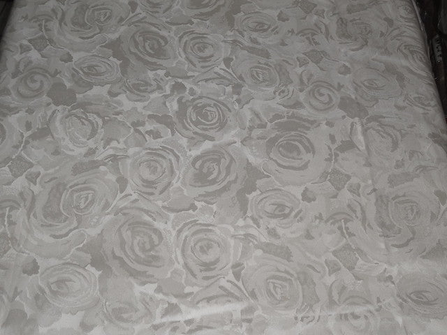 Silk taffeta fabric with jacquard~Ivory color 54&quot; TAFJ19[2]