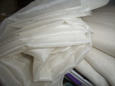 White colour silk organza fabric 110&quot; wide{279 cms}