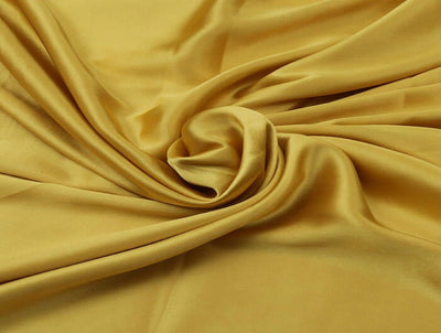 Golden Yellow viscose modal satin weave fabric ~ 44&quot; wide.(110)