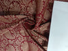 Pure Heavy Silk Brocade Fabric Deep Red &amp; Metallic Gold 44" WIDE 1.30yard BRO76[1]