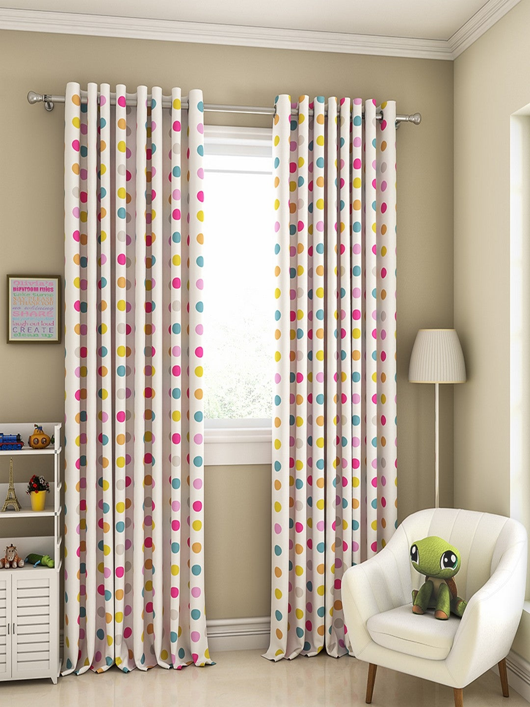 soft feel cotton lawn printed 44&quot; wide~multi polka