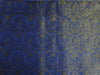 SILK BROCADE FABRIC Deep Blue & Forest Green Colour 44" wide BRO324[4]