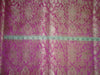 Heavy Brocade Fabric Pink,Green &amp; Metallic Gold color 44" wide BRO326[5]