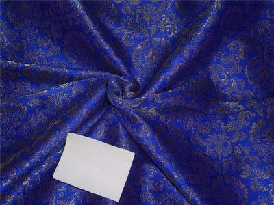 brocade fabric royal blue and ANTIQUE metalic gold 56&quot;