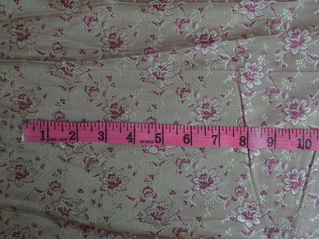 Silk Brocade very pretty Dusty Pink,Pink & Light Gold color 44" wide bro109[9]