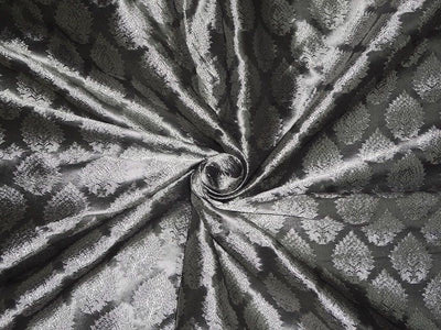 Brocade fabric Dark Steel Grey Color 44&quot;BRO346[3]