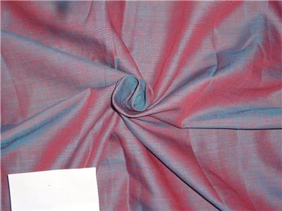 Two Tone Red x Blue Color Linen Fabric 54&quot; wide